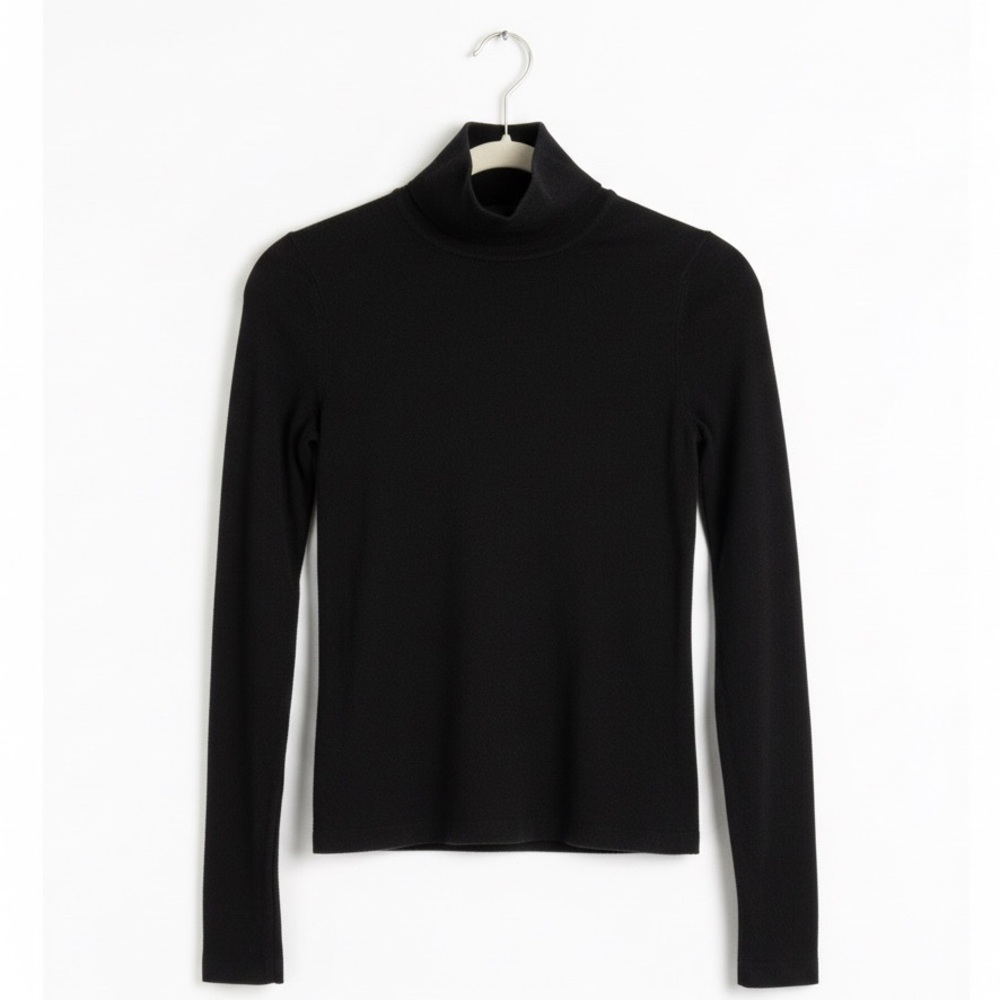 Enza Costa Elegant Black Turtleneck